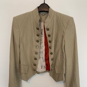 Guess military bomber jacket with gold button detail like new condition